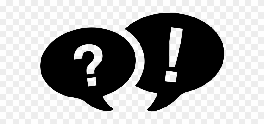 Two Speech Balloons - Question Mark Exclamation Png #424350