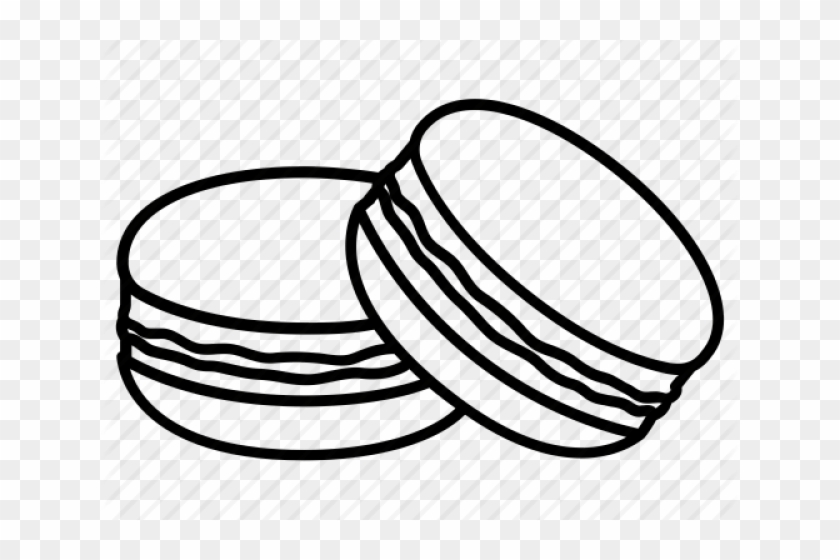 Macaron Clipart Svg - Outline Of A Macaron #424381