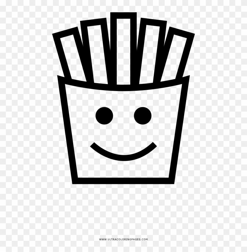 French Fries Coloring Page - Desenho De Batatas Fritas #424475