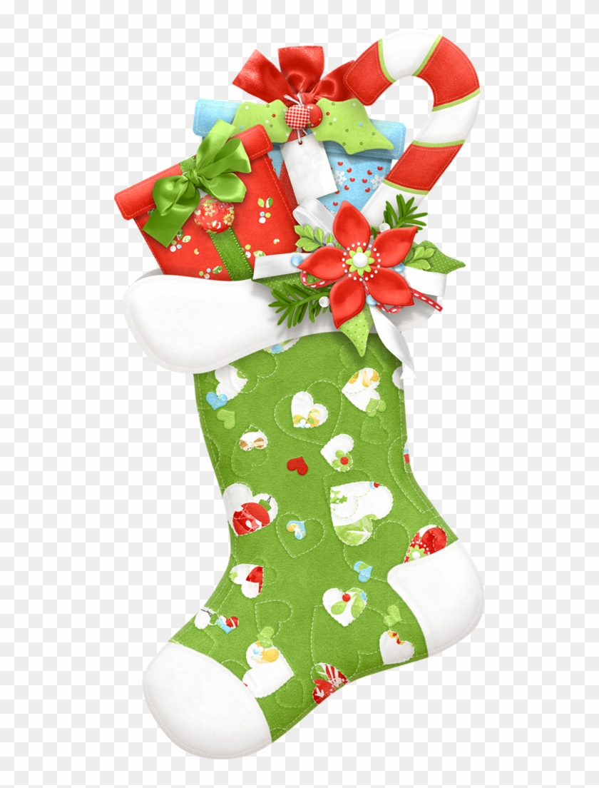 Christmas Stocking Clip Art - Christmas Stockings Green Lipart #424489