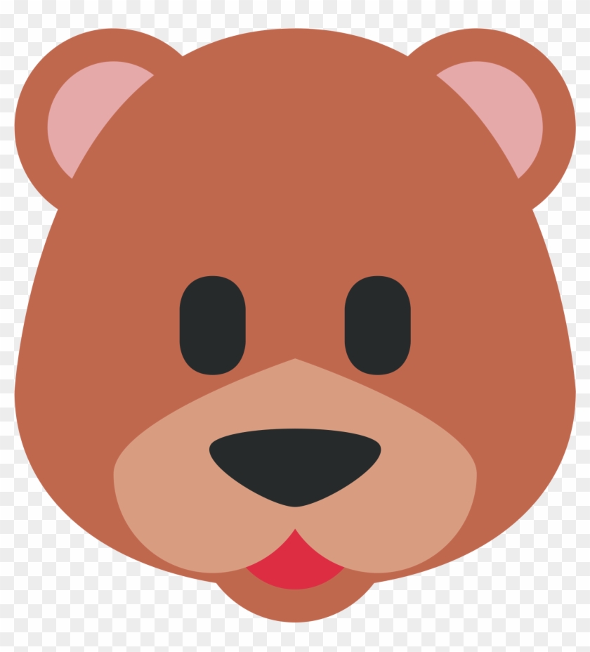 Brown Bear Clipart Face - Emojis De Facebook Animales #424530