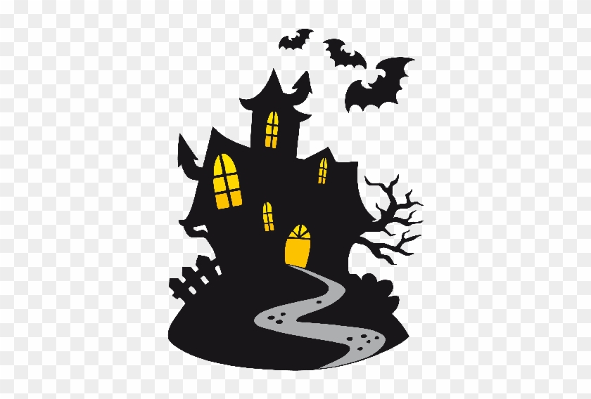 Haunted House Clipart Cartoon - Halloween Haunted House Clipart #424538