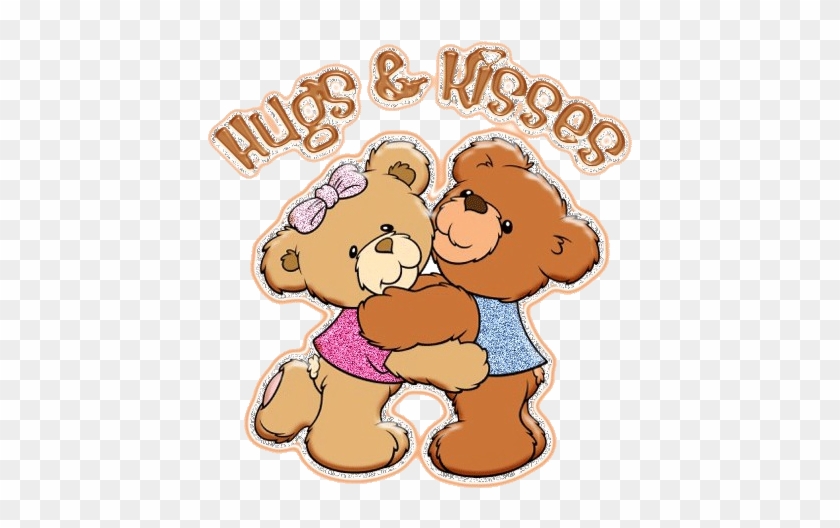Big Hug Clip Art - Bear Hugs And Kisses #424579.