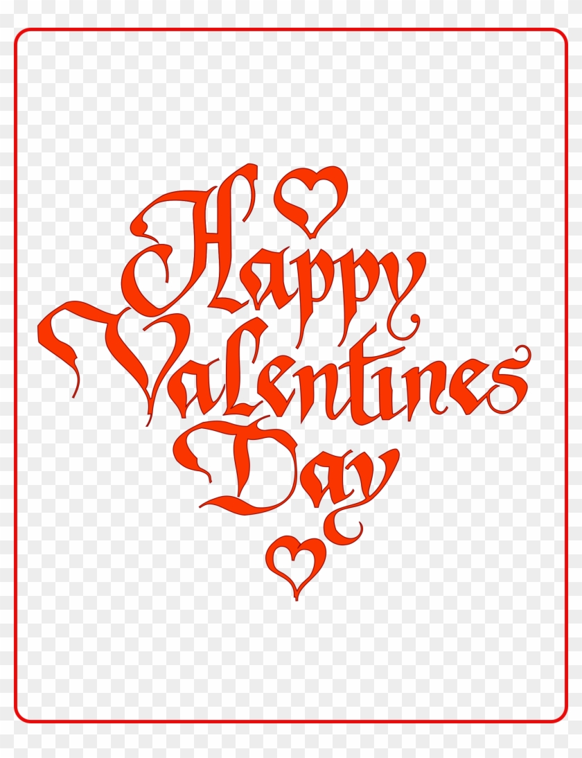Big Image - Happy Valentine's Day In Different Fonts - Free Transparent Png Clipart Images Download