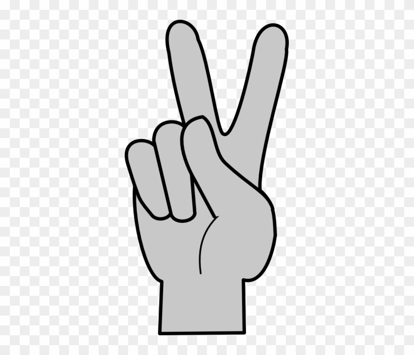 Middle Finger Clipart - Cartoon Finger Peace Sign #424706