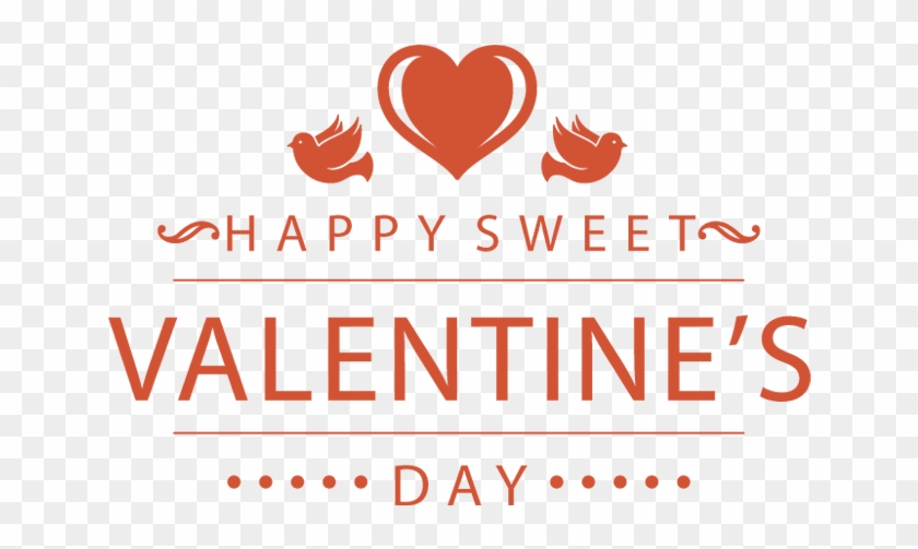 Romantic Valentines Symbol With Words Happy Sweet Valentine's - Happy Valentine Sweet Words #424715
