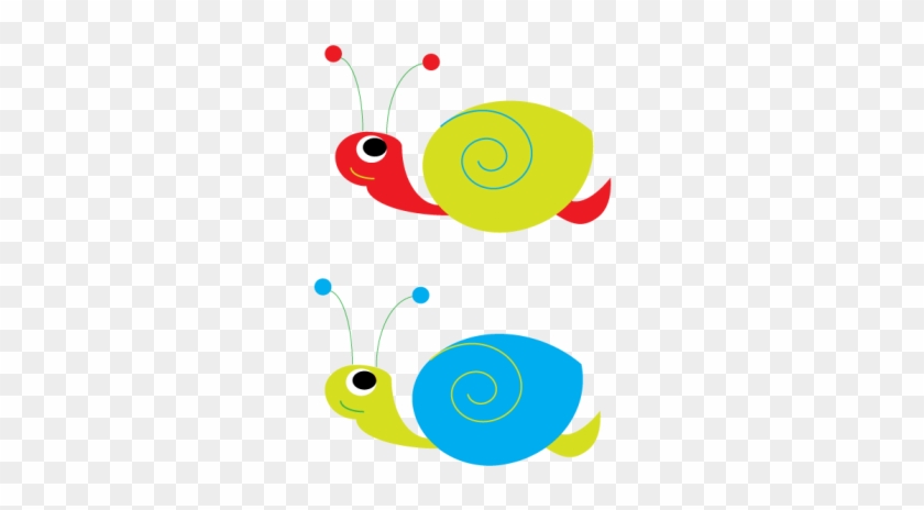 Secret Garden Snails Clipart - Circle #424765