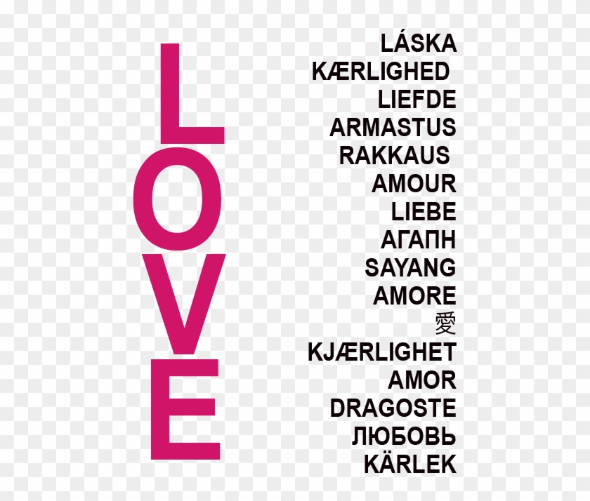 Free Valentine's Day Printable Cards - Love Word In All Languages #424859