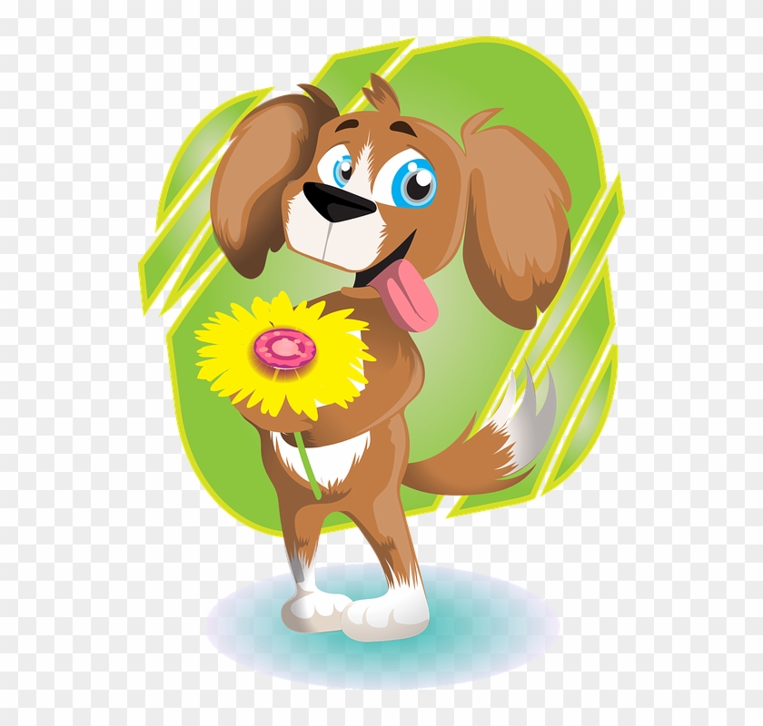 Tongue Cartoon 10, Buy Clip Art - Dog Flower Cartoon #425077