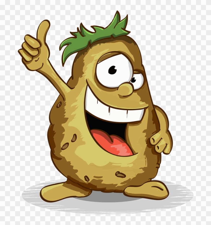 Potatoes, Smile, Thumbs Up, Character, Cartoon - Health Funny 2d Chartor Graphics #425082