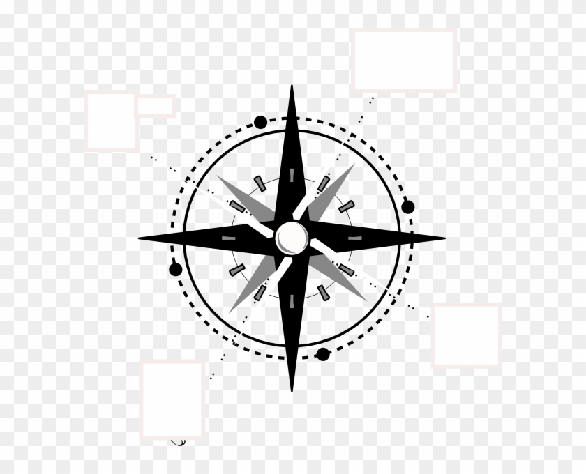 Compass Clip Art Black And White Compass Skr Cli - Compass Clip Art #425144