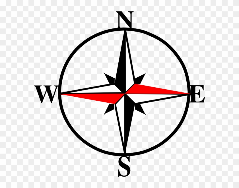 Compass East West Bold 2 Clip Art - Bold Compass #425147