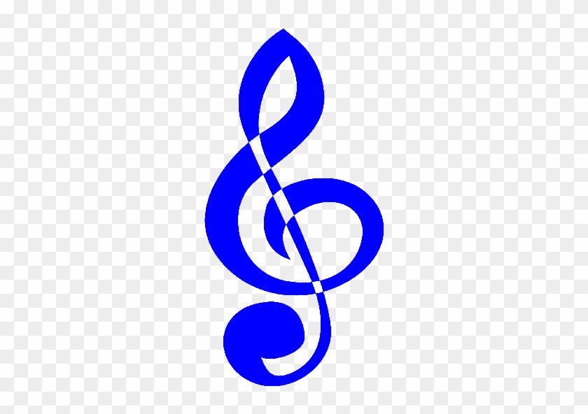 28 Feb 2015 - Blue Treble Clef Clip Art #425148