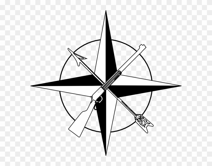 Compass Clip Art Black And White White Compass R - Game Call #425173