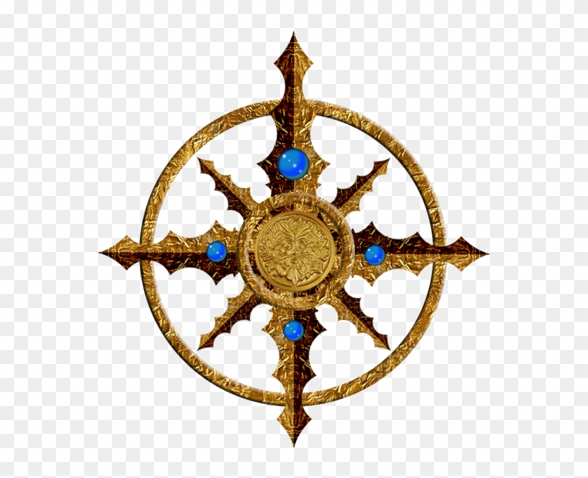 Compass Rose On Tranparent Background #425242