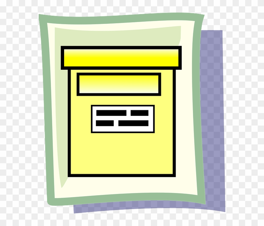 Compactor Mail, Box, Icon, Yellow, Theme, Compactor - Icon #425303