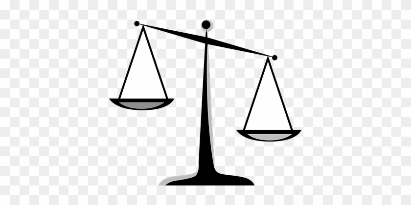 Waage Gerechtigkeit Wiegen Gekippt Symbol - Scales Of Justice Clip Art #425326