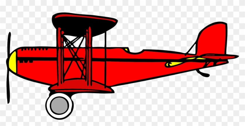 Doppeldecker, Rot, Flügel, Luftfahrt - Biplane Clipart #425450