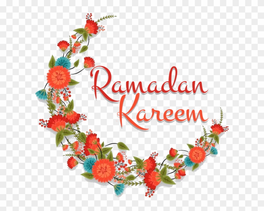 رمضان القمر العربي الجرافيك, Ramadan Greeting Card, - Flower Ramzan Png #425504