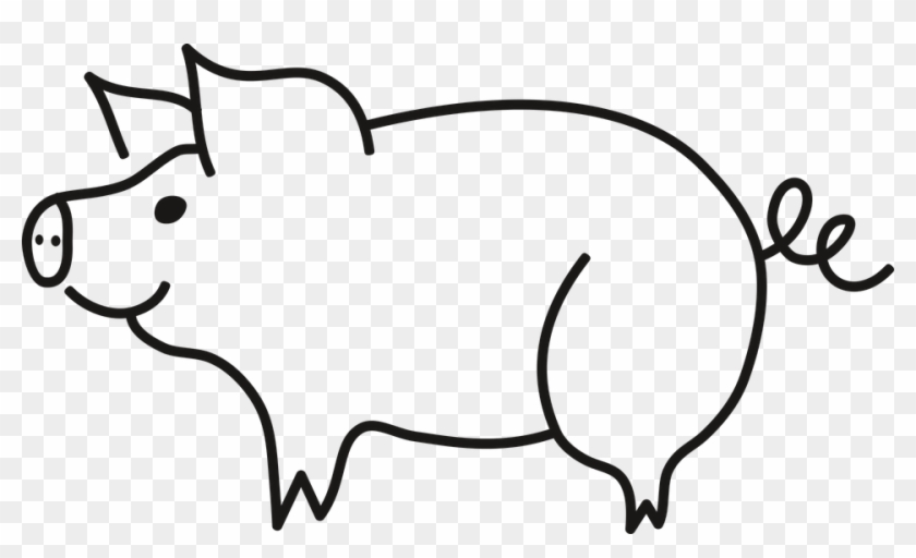 Schwein Clipart Schwarz Weiß - Schwein Clipart Schwarz Weiß #425615