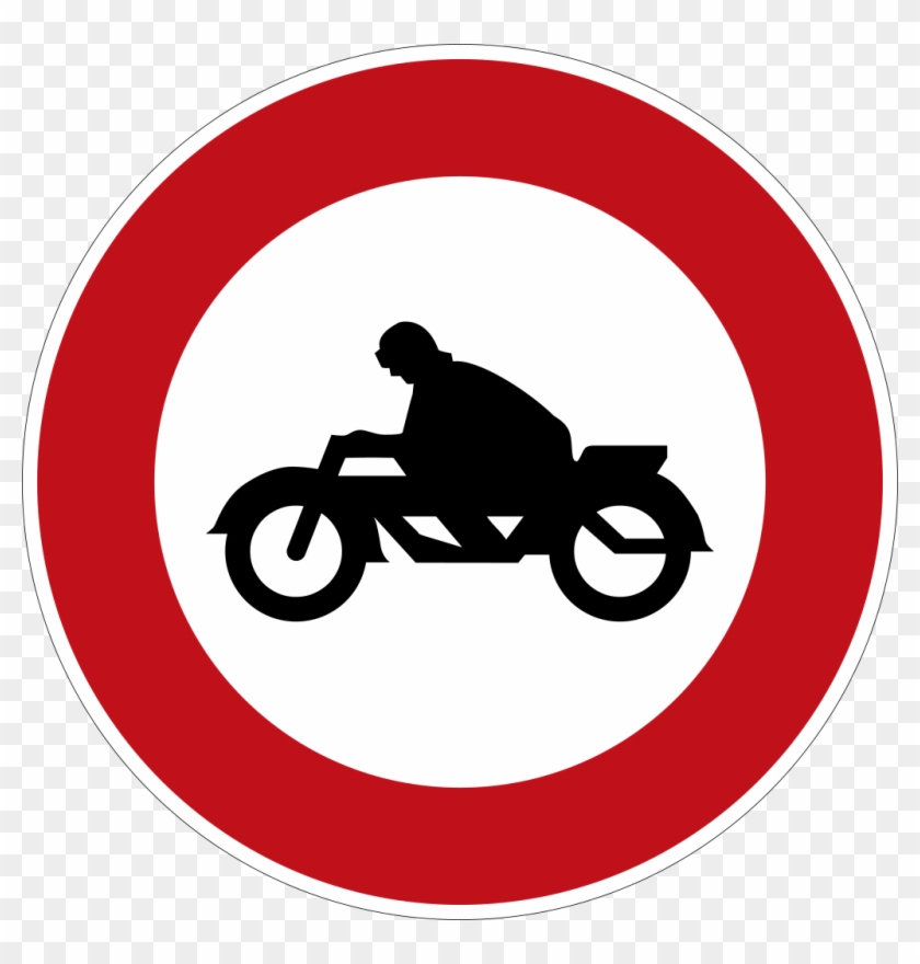 Verbot Für Krafträder, Auch Mit Beiwagen, Kleinkrafträder - Señal Velocidad Maxima 40 #425625