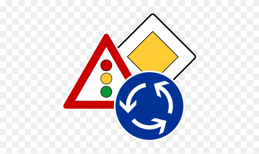 Verkehrszeichen Beeinflussen Und Regeln Den Verkehr - German Traffic Sign Roundabout Mandatory #425799