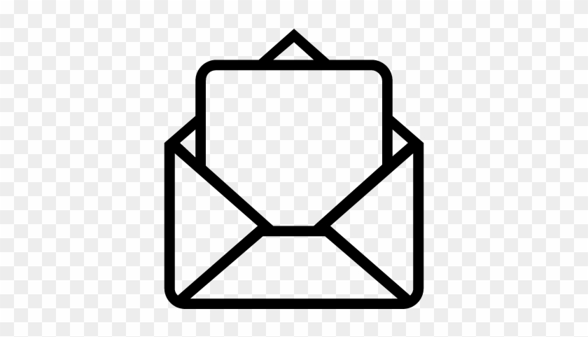 Mail Envelope Opened Outlined Interface Symbol Vector - Значок Почты #425945