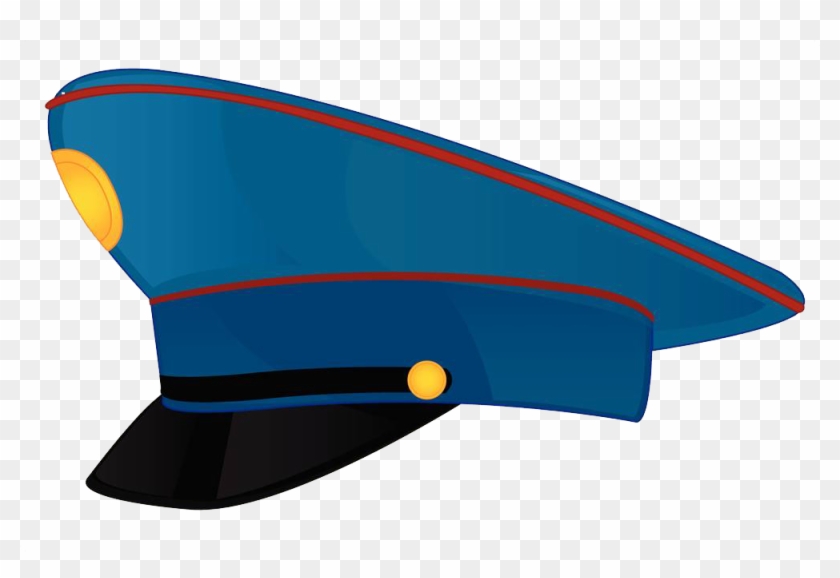Stock Photography Peaked Cap Mail Carrier Clip Art - Cartoon Police Hat Side View #425978