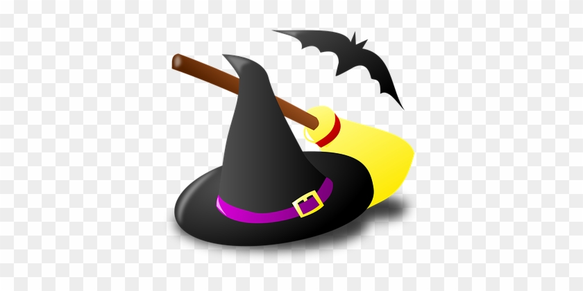 Witch, Witchcraft, Broom, Halloween, Hat - Witch Hat And Broom #425989