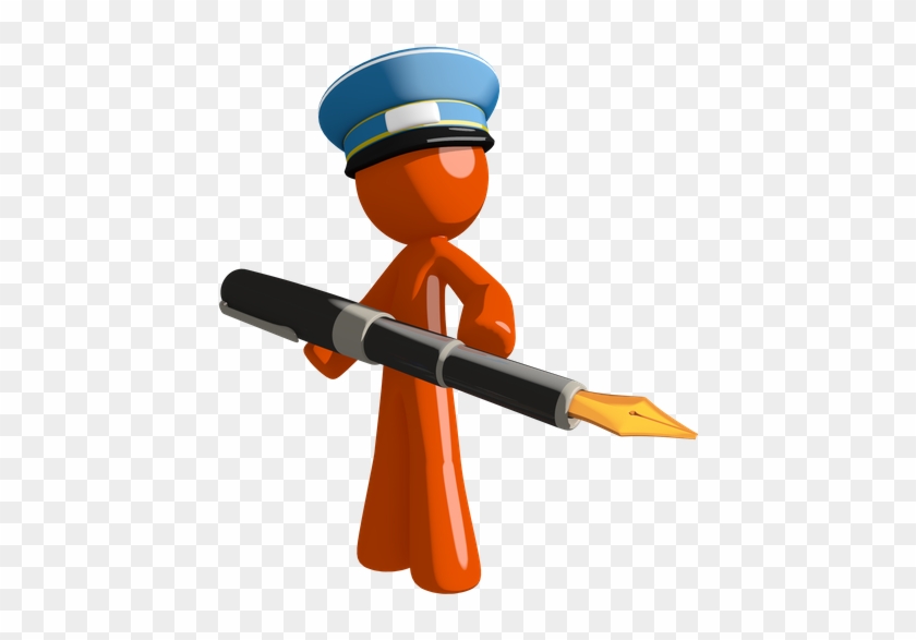 Orange Man Postal Mail Worker - Construction Worker #426015
