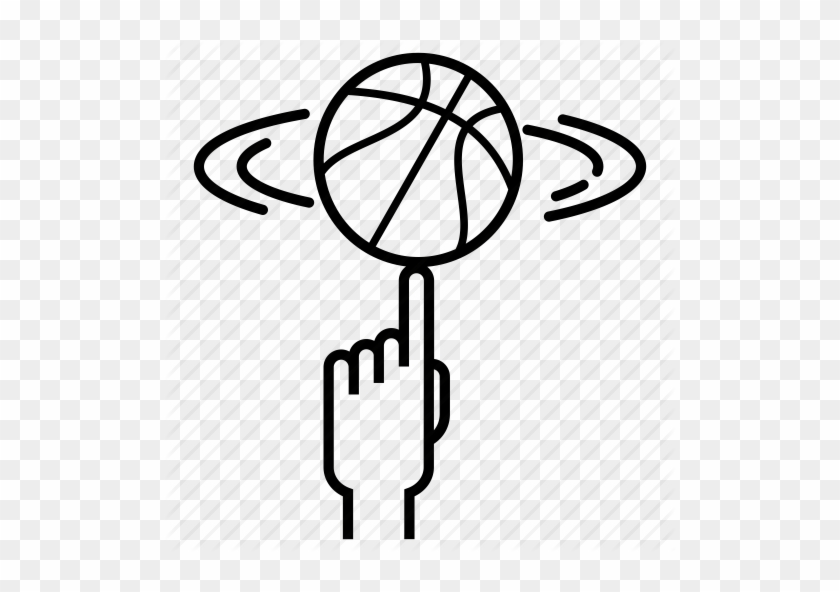 Ball, Basketball, Basketball Spinning, Fitness, Hand, - Spinning Basketball On Finger Drawing #426170