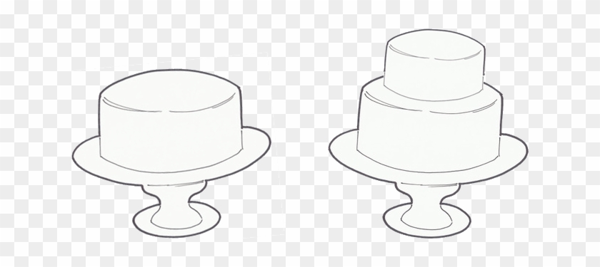 Drawn Cake Layer Cake - 1 Layer Cake Drawing #426221