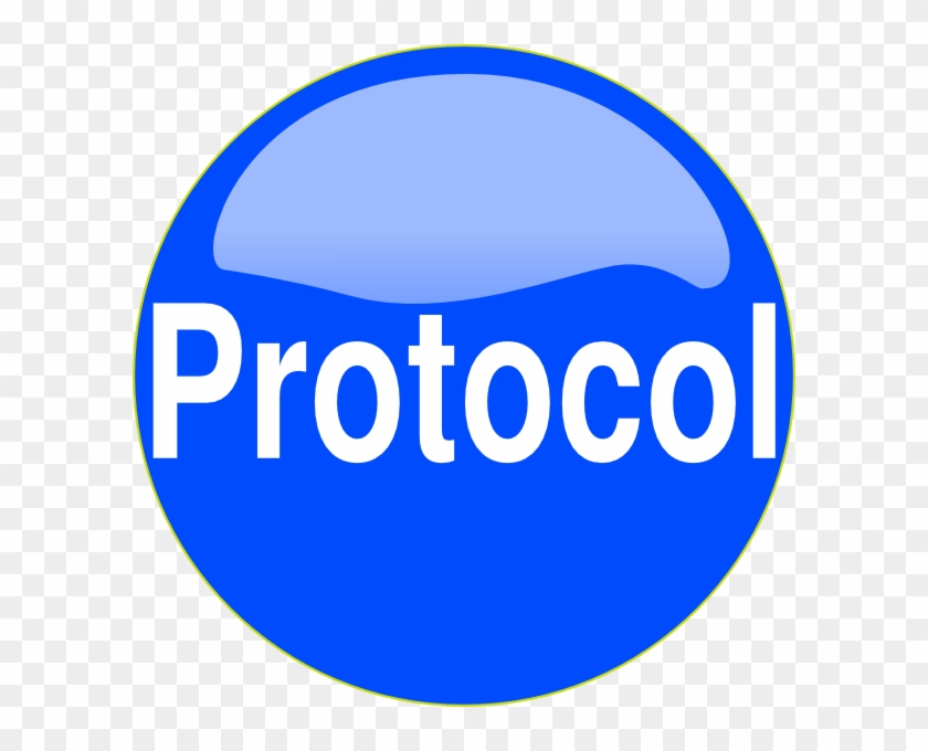Blue Button Protocol Clip Art At Clker - Protocol #426319