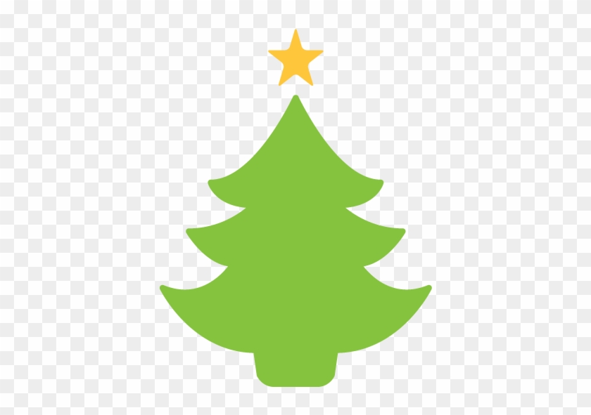 Christmas Tree With Balls And A Star On Top Icons - Christmas Tree Icon Png #426338