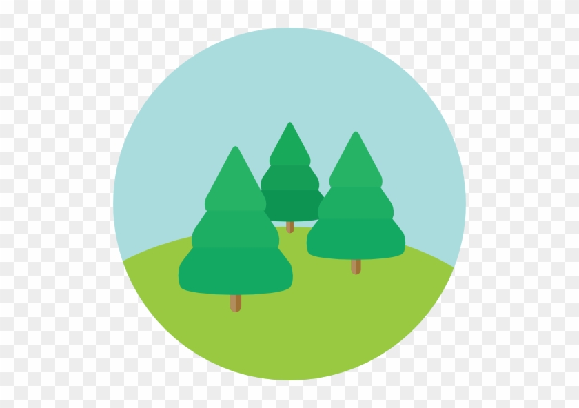 Forest Free Icon - Tree Icon Circle Png #426345