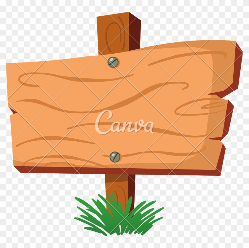 Wood Plank Sign - Wood Sign Vector #426348