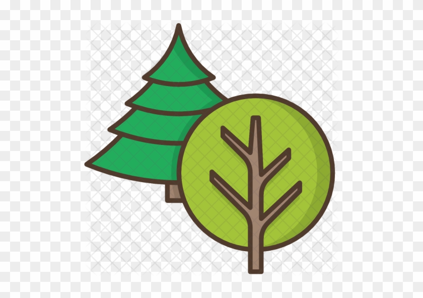 Trees Icon - Coniferous And Deciduous Trees Clipart #426356
