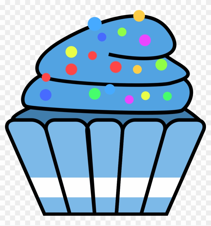 Cupcake Clipart Blue And Green - Purple Cupcake Clipart #426446