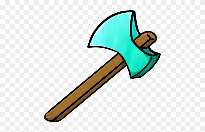 Axe Clipart Minecraft - Diamond Axe #426461