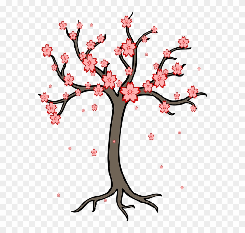 Cartoon Cherry Blossom Tree - Bare Tree Clip Art #426574