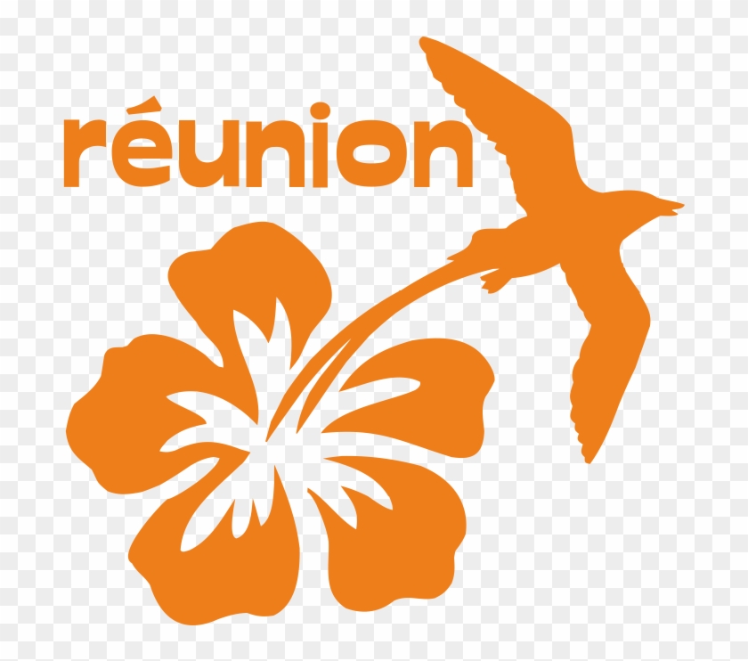Stickers Réunion Hibiscus Paille En Queue - Office Supplies Istencils 8"x8" - Hawaiian Hibiscus #426655