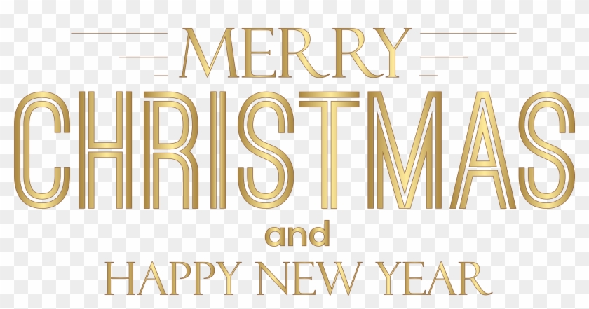 Merry Christmas And Happy New Year Text Png Clip Art - Merry Christmas Text Png #426694