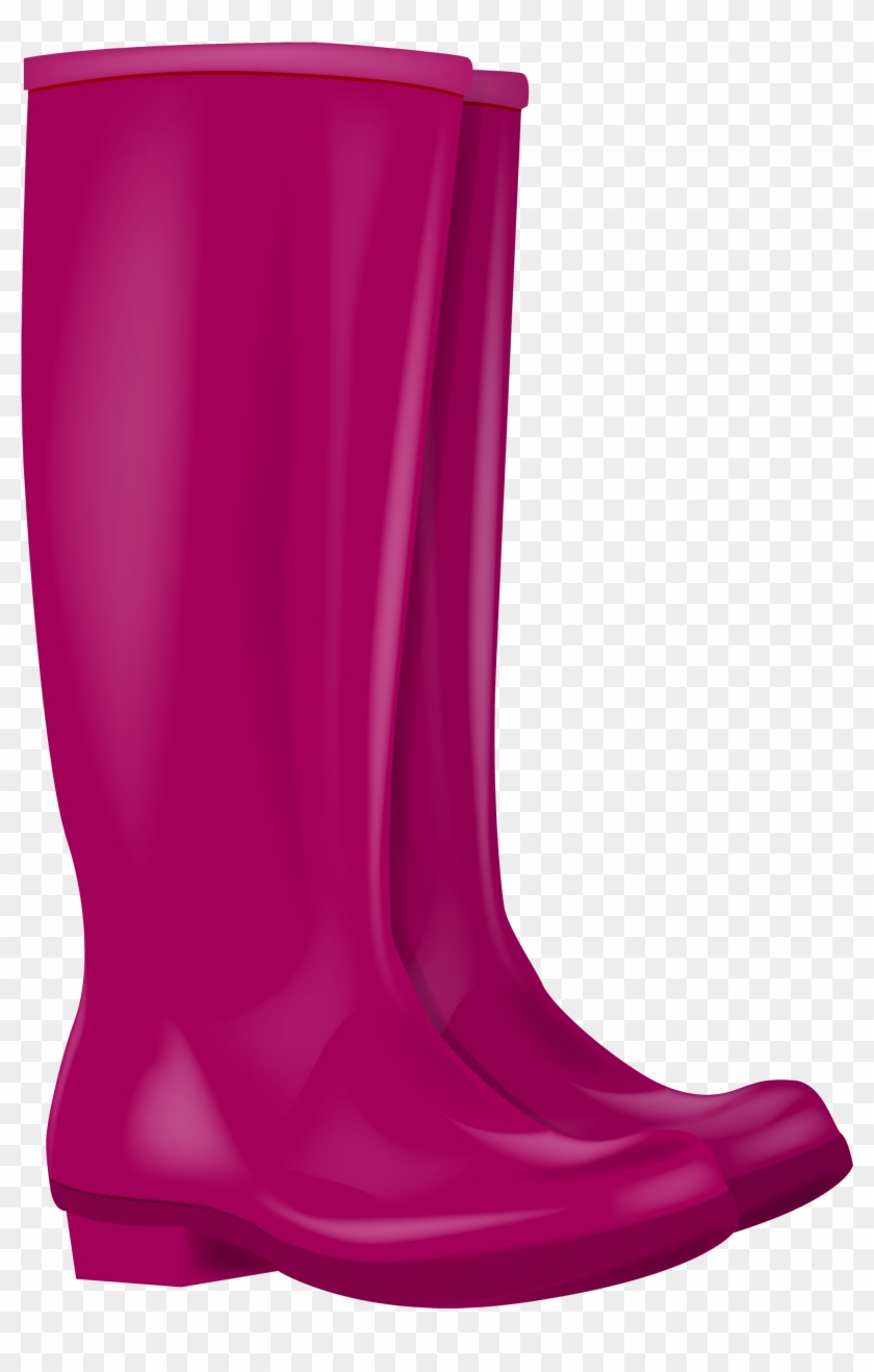 Pink Rubber Boots Png Clipart Image - Violet Boots Clipart #426939