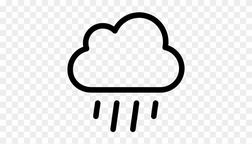 Cloud With Rain Drops Vector - Rain Symbol Png #427080