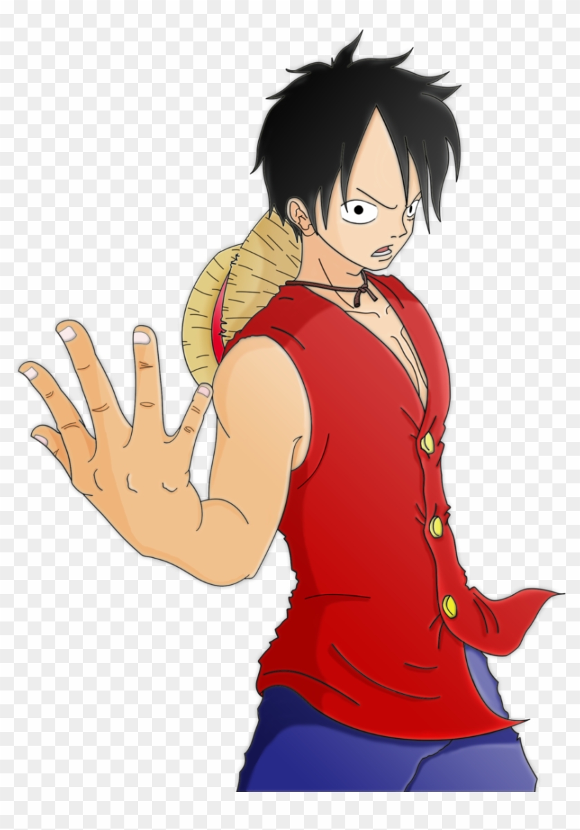 Check out this transparent One Piece Monkey D Luffy jumping PNG image