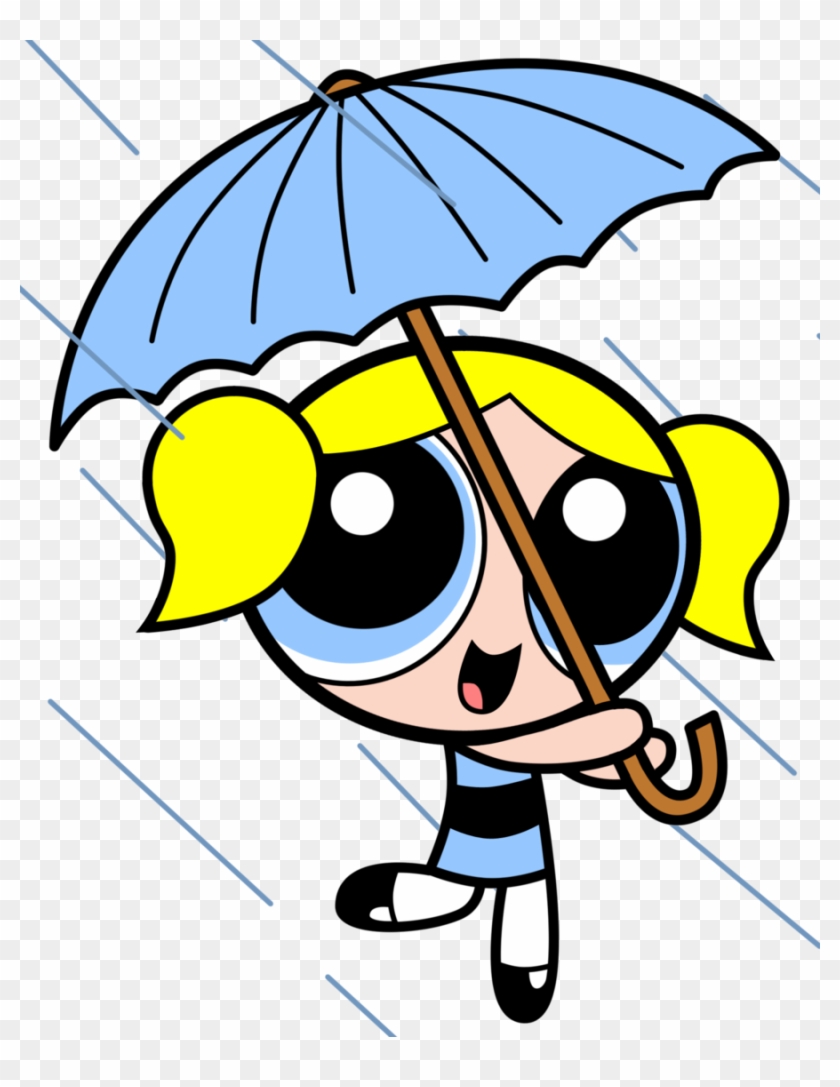 Bubbles's Rainy Day By Jm08191998 Bubbles's Rainy Day - Powerpuff Girls Bubbles Rain #427120