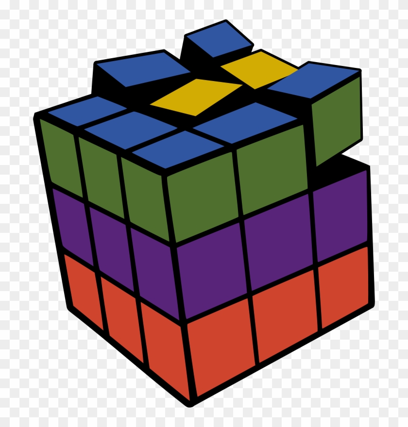 Rubiks Cube 3d Colored Clip Art At Clker - Rubik Vector #427479