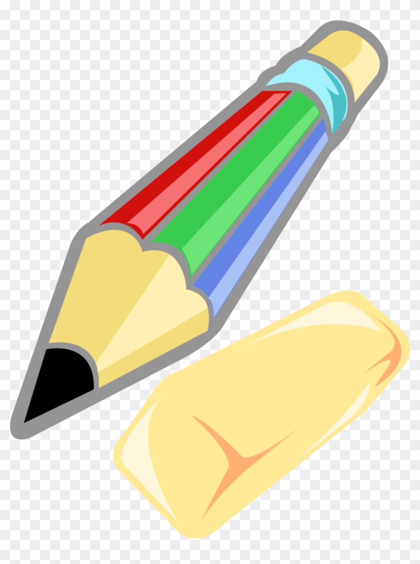 Paper Eraser Pencil - Lapiz Y Goma Png #427552