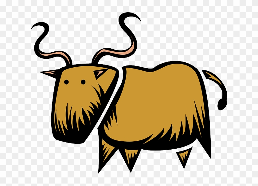 Tail Brown, Stylized, Bull, Art, Horns, Animal, Tail - Horn #427695