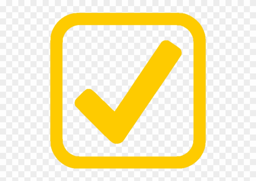 Checked Checkbox 512 Yellow - Check Icon Orange Png #427701